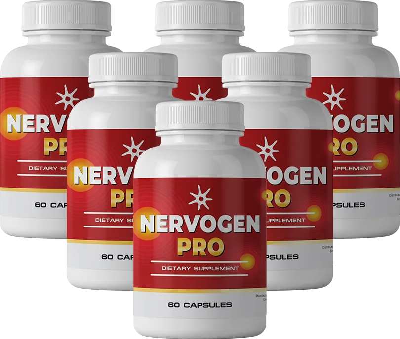 Nervogen Pro natural nerve support supplement bottles